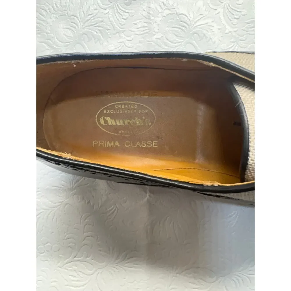 Handmade Church's Prima Classe 10.5 Spectator Wingtip Oxfords Prada Era Like New